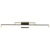 Nuvo Solano Large Vanity LED Black and Brushed Brass White Acrylic Lens 62/1539